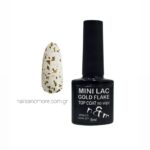 n&m Mini Gold Flake No Wipe Top Coat 8ml