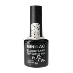 n&m Mini Black Flake No Wipe Top Coat 8ml