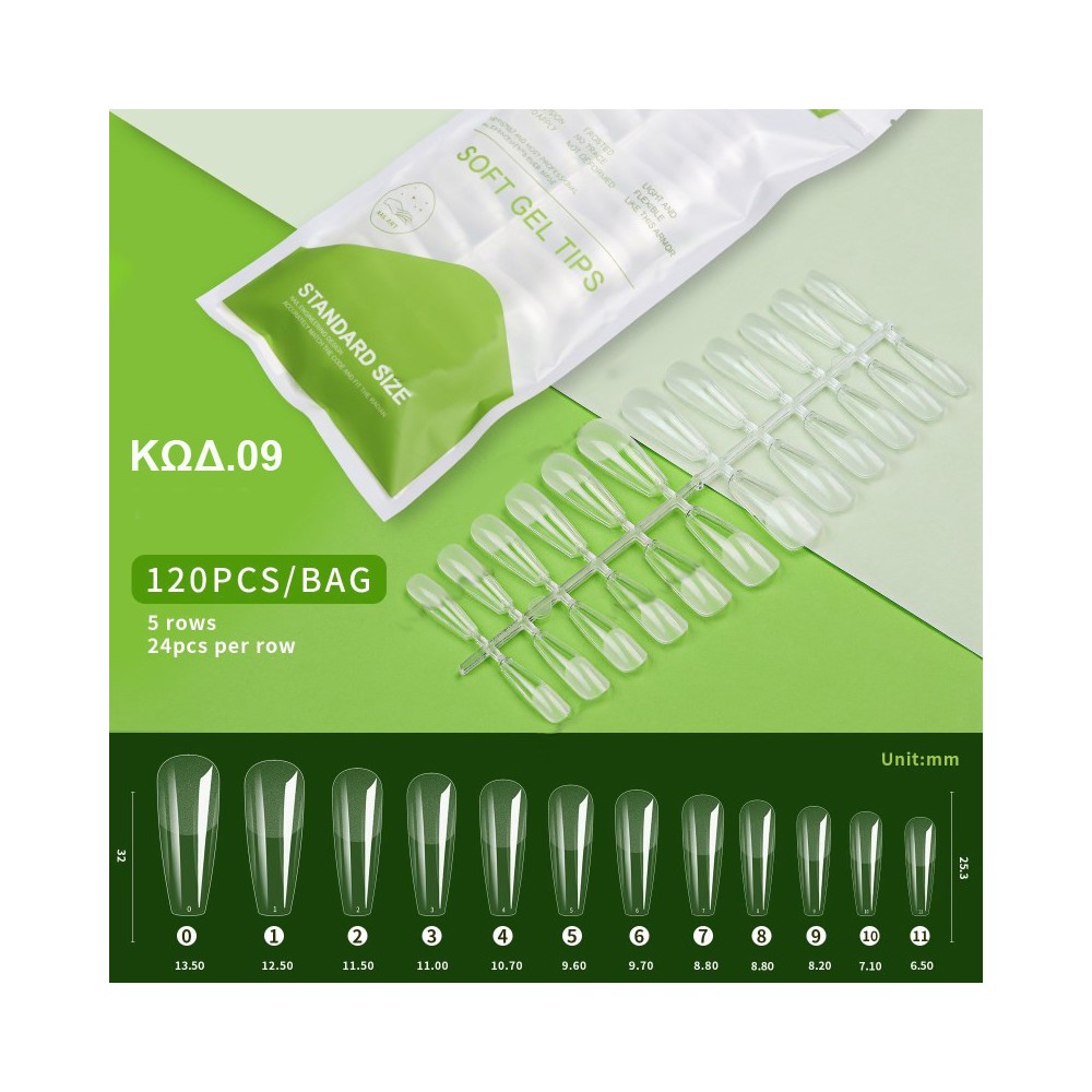 Soft gel tips 120τεμ no9