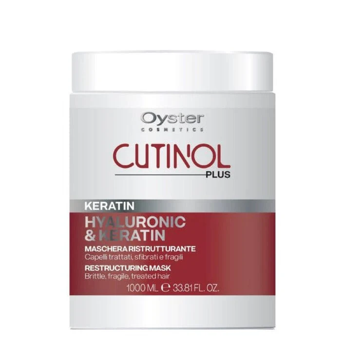 keratin-restructuring-mask-hyaluronic-keratin-cutinol-plus-oyster-hair-care-oyster-3381-floz-623721 OYSTER Restructuring & Detangling Olive Cream 1000ml - Image 1