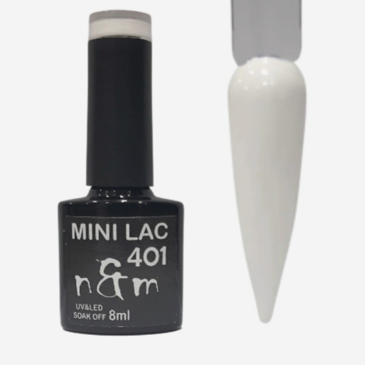 n&m Ημιμόνιμο βερνίκι 8ml no401 Ασβέστης