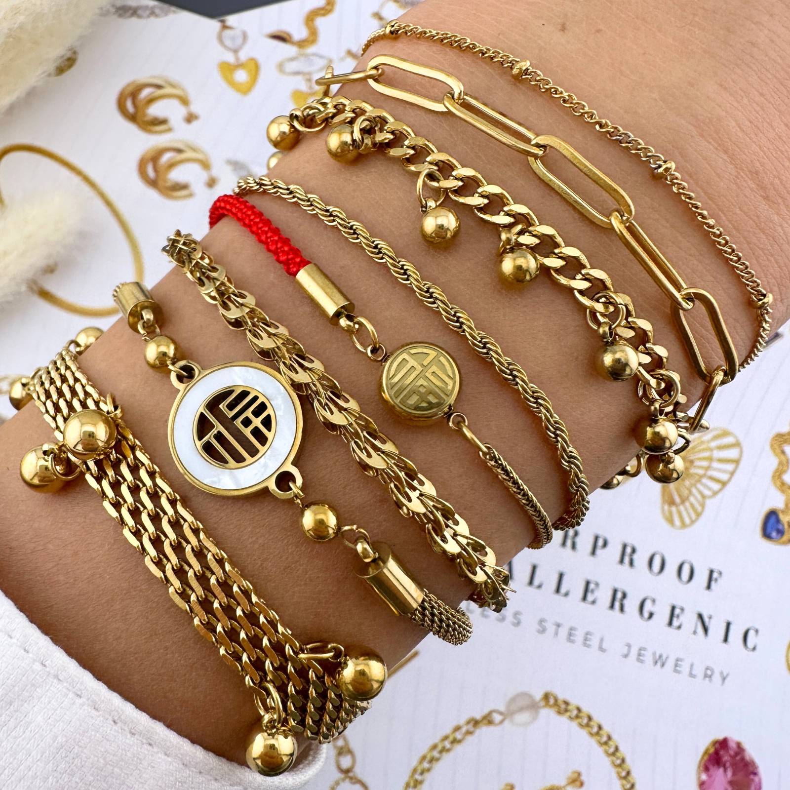 CURVUS-BRACELET-ΒΡΑΧΙΟΛΙ- Επιχρυσωμένο ατσάλινο Βραχιόλι Curvus - Image 1
