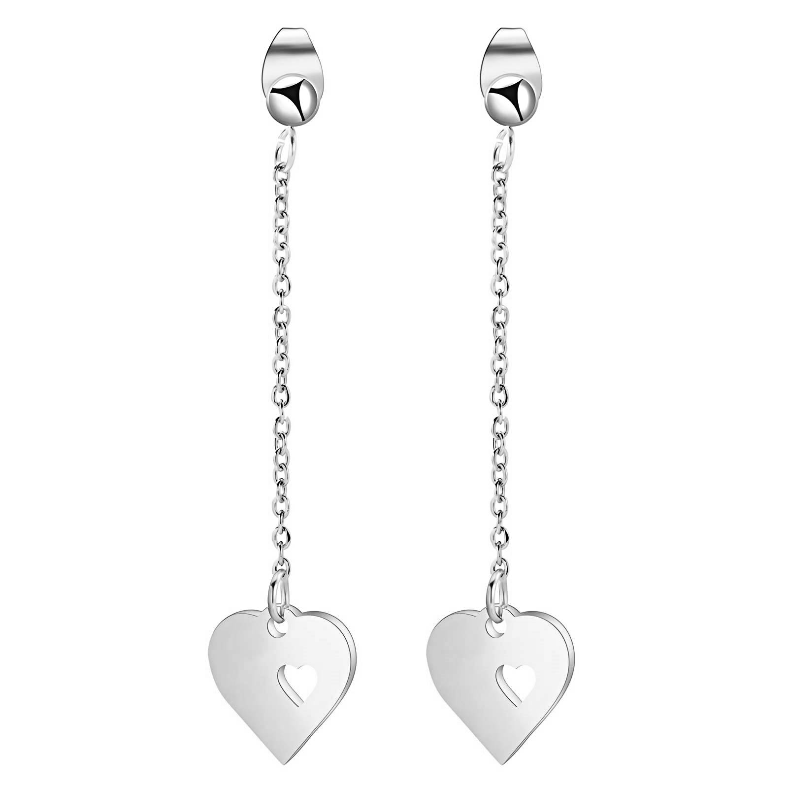 HEARTS-EARRINGS Σκουλαρίκια Hearts από ανοξείδωτο ατσάλι - Image 1