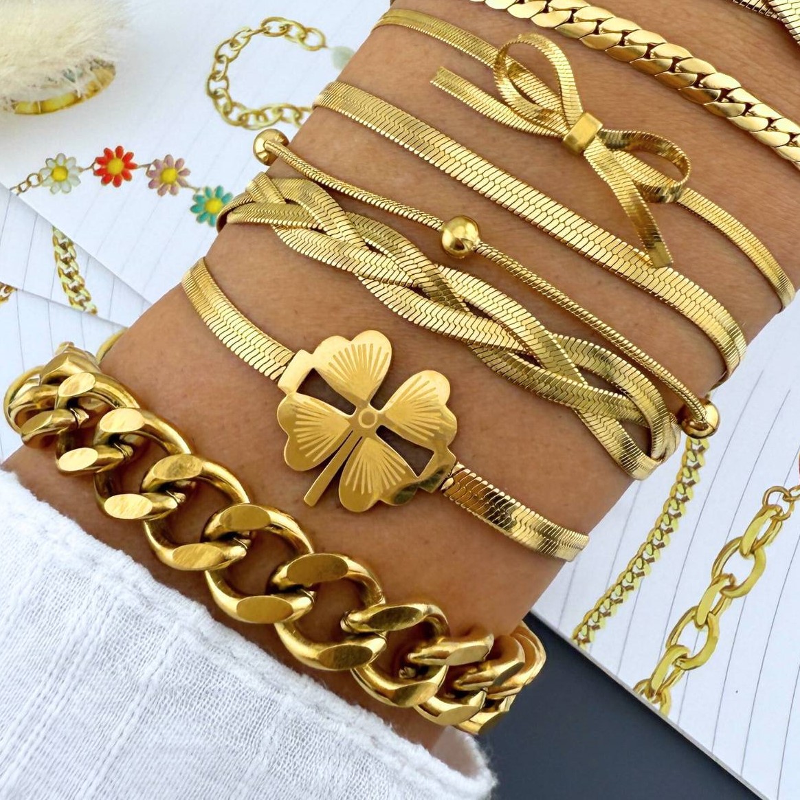 Bracelets 2 PHOTO - 26 Επιχρυσωμένο ατσάλινο Βραχιόλι Implicatio - Image 1