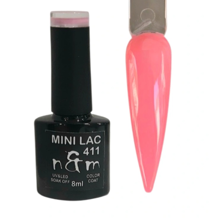 MINI LAC 411 n&m Ημιμόνιμο βερνίκι 8ml no411 - Image 1