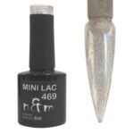 n&m Ημιμόνιμο βερνίκι 8ml no469 διάφανο με ελαφρύ ιριδίζον glitter