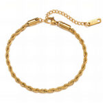 Επιχρυσωμένο ατσάλινο Βραχιόλι Curvus