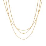 Χρυσό Κολιέ από ατσάλι Fibris