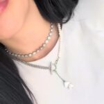 Κολιέ με Μαργαριτάρια και Ατσάλι Ayla - Image 2