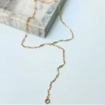 Κολιέ γραβάτα από ατσάλι Cravate σε χρυσό χρώμα