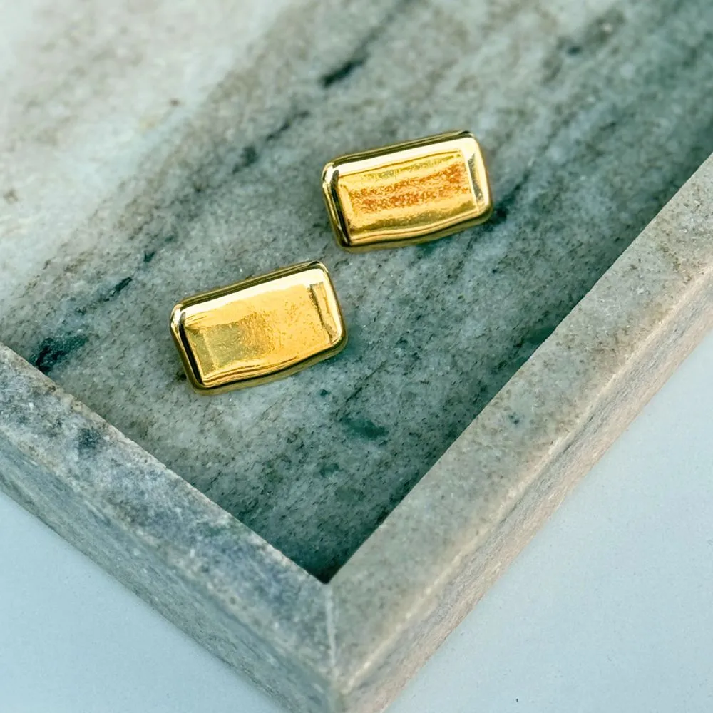 francesca Ατσάλινα σκουλαρίκια vintage Francesca σε χρυσό χρώμα