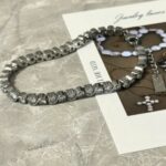 Ατσάλινο Ασημένιο Βραχιόλι με Ζιργκόν Illuce