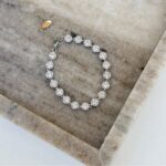 Ατσάλινο Ασημένιο Βραχιόλι με Ζιργκόν Strassea